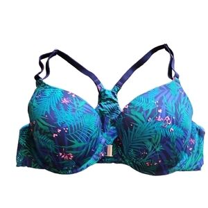 Soma sz 36 B memorable Racerback front closure underwire new bra blue green WL23